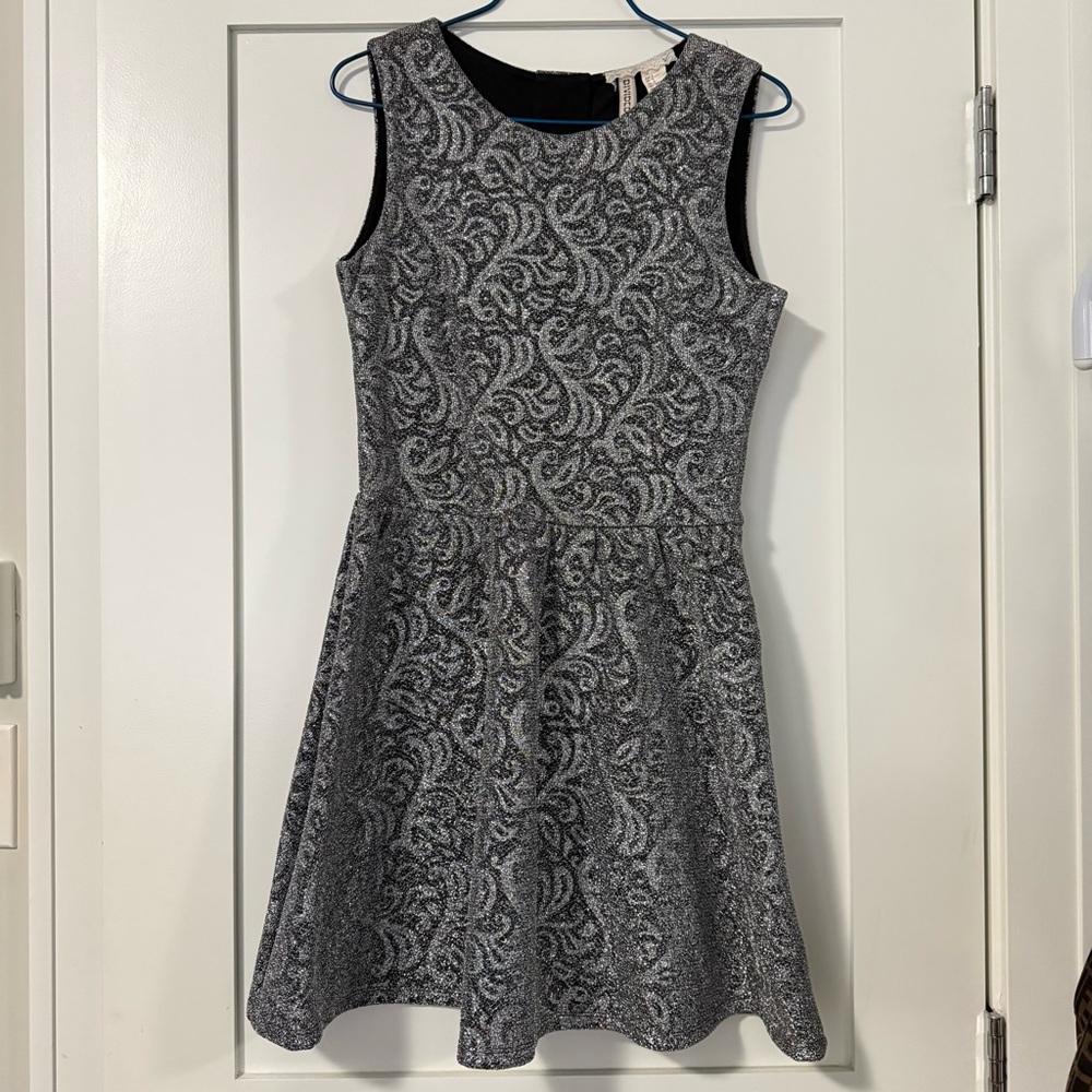 H&M Black and Silver Mini Dress